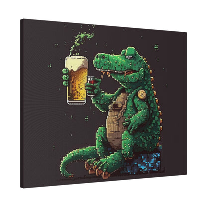 Crocodile with Beer#2 - Canva