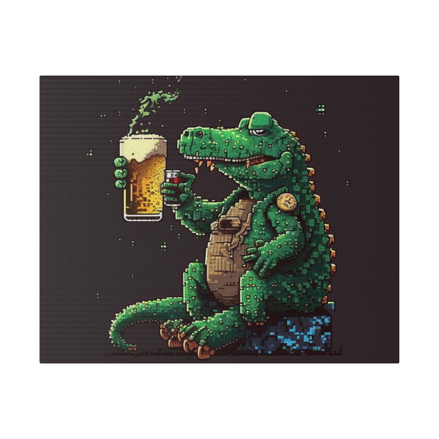 Crocodile with Beer#2 - Canva