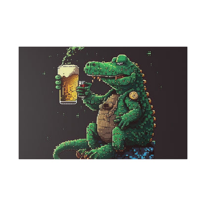 Crocodile with Beer#2 - Canva