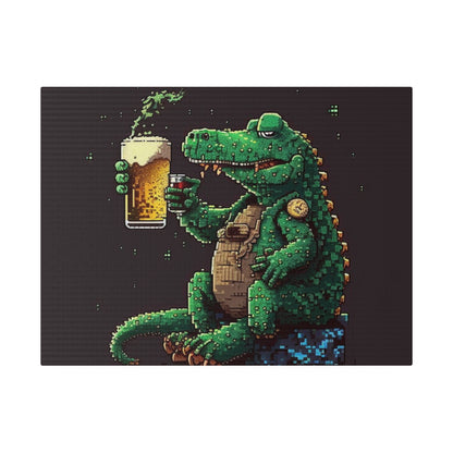 Crocodile with Beer#2 - Canva