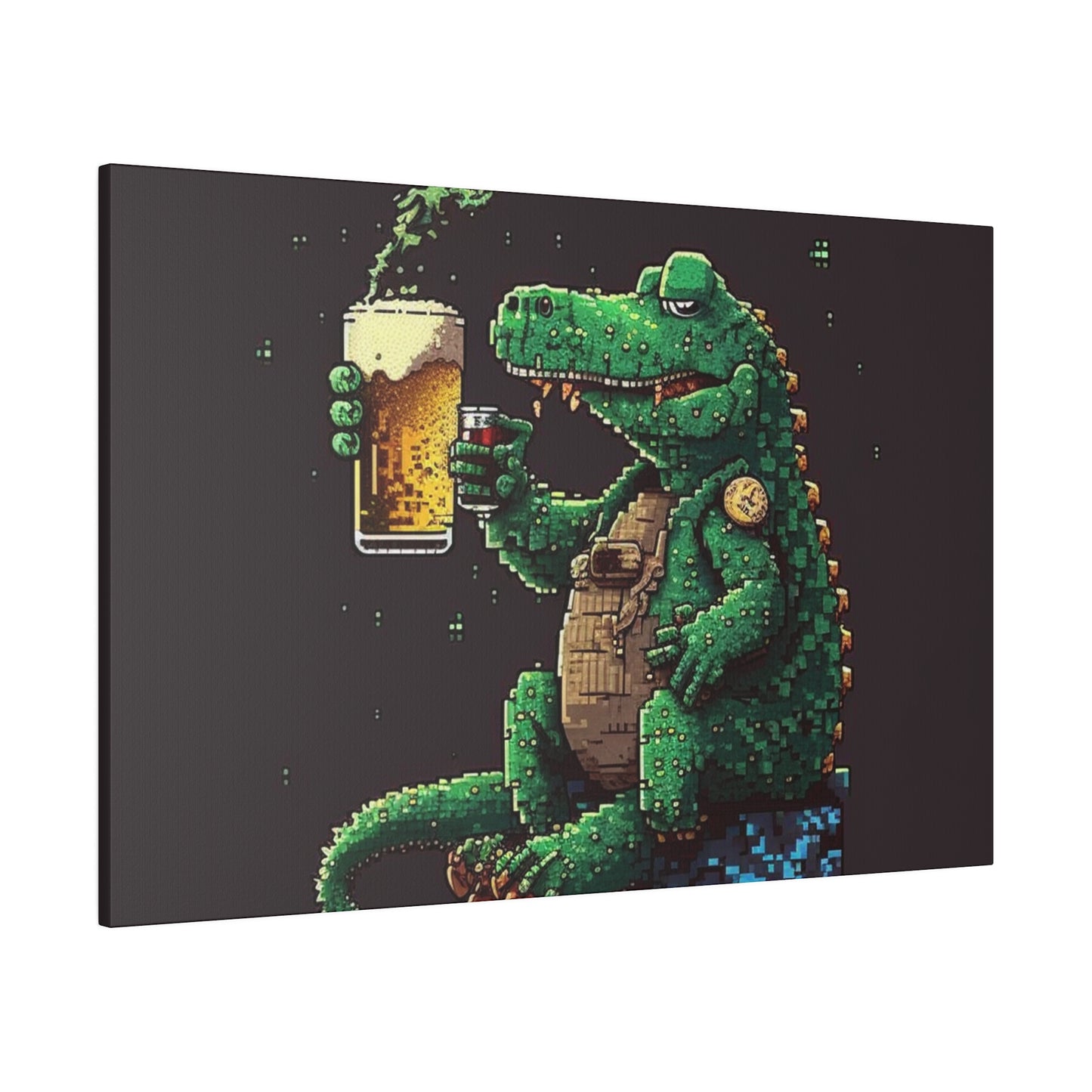 Crocodile with Beer#2 - Canva