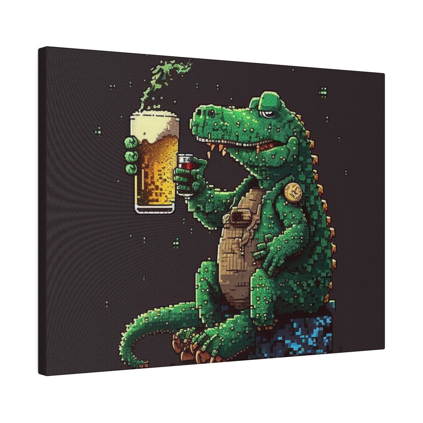 Crocodile with Beer#2 - Canva