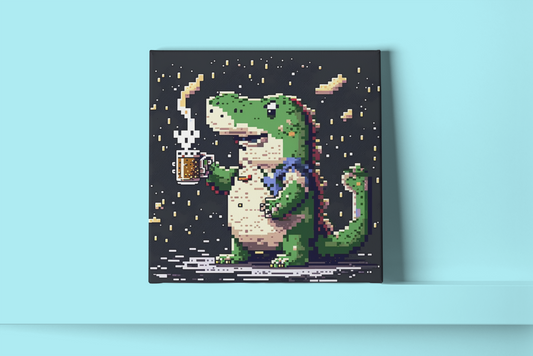 Crocodile with Beer#1 - Canva