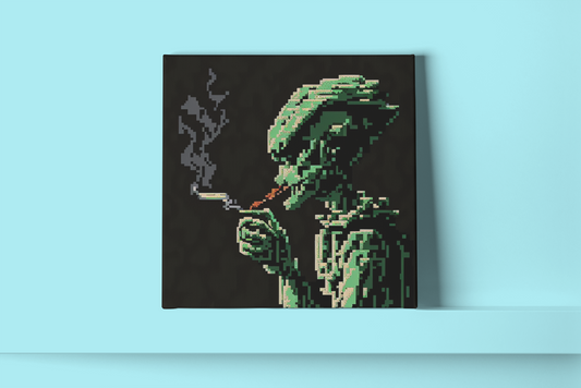 smoking Alien - Canva